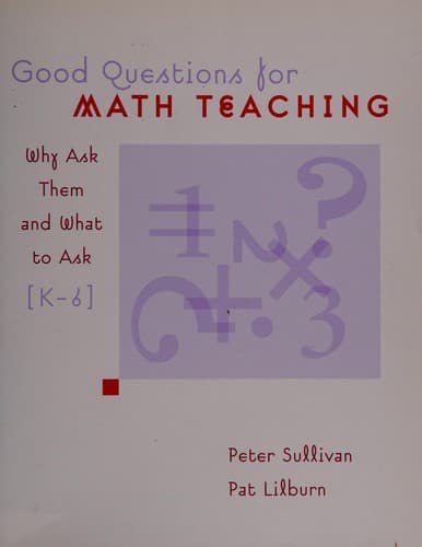 Tapa de Good questions for math teaching