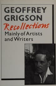 Tapa de Recollections, mainly of writers & artists