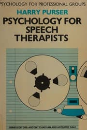 Tapa de Psychology for Speech Therapists (Psychology for Professional Groups)