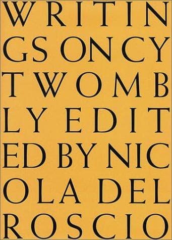 Tapa de Writings On Cy Twombly