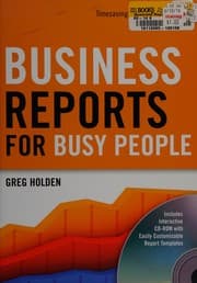 Tapa de Business reports for busy people