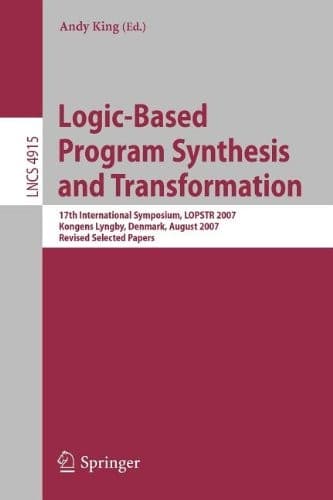 Tapa de Logic-based Program Synthesis and Transformation