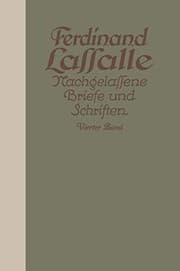 Tapa de Lassalles Briefwechsel mit Gräfin Sophie von Hatƶfeldt