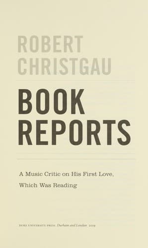 Tapa de Book reports