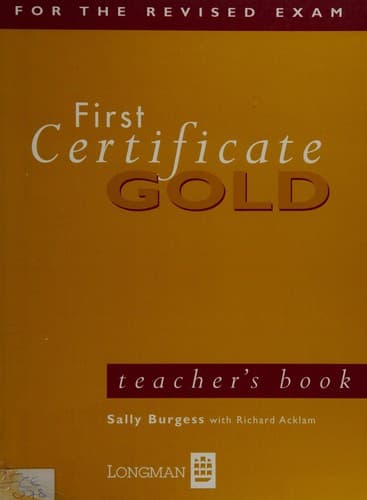 Tapa de First Certificate Gold (FCE)