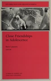 Tapa de Close Friendships in Adolescence (New Directions for Child and Adolescent Development)