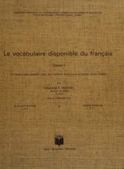 Tapa de Le vocabulaire disponible du français
