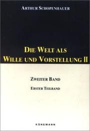 Tapa de Die Welt als Wille und Vorstellung 2/1