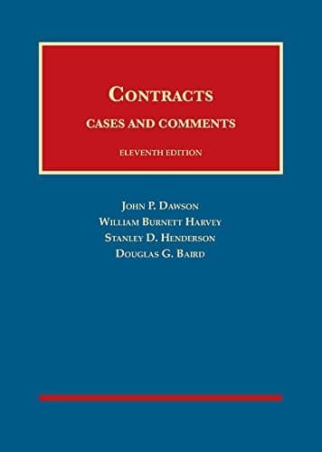 Tapa de Contracts, Cases and Comments