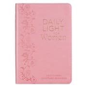 Tapa de Daily Light for Women Pink Faux Leather Devotional