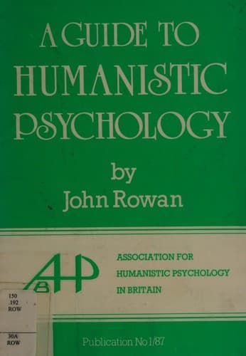 Tapa de A guide to humanistic psychology