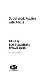 Tapa de Social work practice with adults