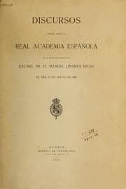 Tapa de Discursos leídos ante la Real Academia Española en la recepción pública el día 15 de Mayo de 1921