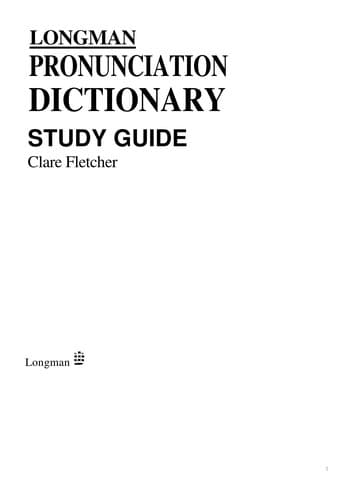 Tapa de Longman Pronunciation Dictionary