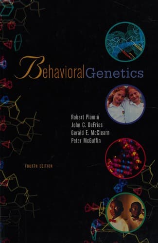 Tapa de Behavioral genetics