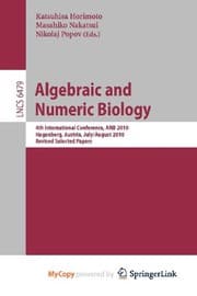 Tapa de Algebraic and Numeric Biology
