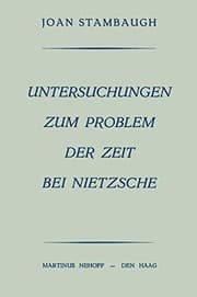 Tapa de Untersuchungen Zum Problem der Zeit bei Nietzsche