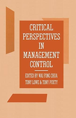 Tapa de Critical Perspectives in Management Control