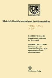 Tapa de Perspektiven der Entwicklung der Weltwirtschaft.Unternehmungs-und Gebietsentwicklung als Aufgabe einzelwirtschaftlicher und öffentlicher Planung