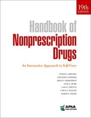 Tapa de Handbook of Nonprescription Drugs