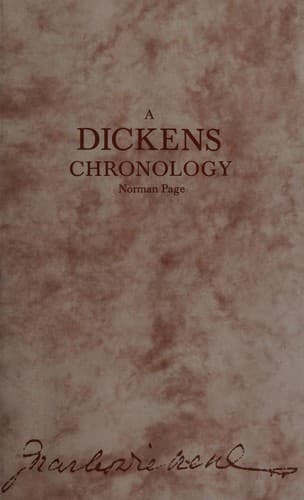 Tapa de A Dickens chronology
