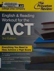Tapa de English and Reading Workout for the ACT