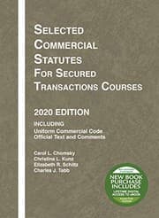 Tapa de Selected Commercial Statutes for Secured Transactions Courses, 2020 Edition