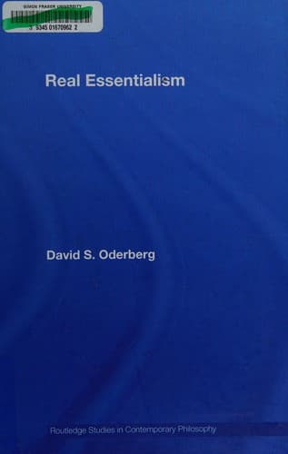Tapa de Real essentialism