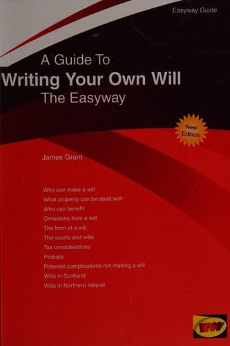 Tapa de Guide to Writing Your Own Will