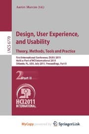 Tapa de Design, User Experience, and Usability. Theory, Methods, Tools and Practice