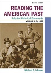 Tapa de Reading the American Past : Selected Historical Documents, Volume 1