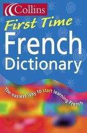 Tapa de Collins first time French dictionary