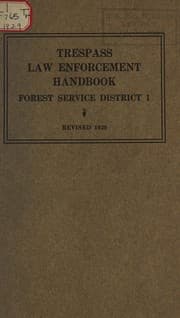 Tapa de Trespass law enforcement handbook