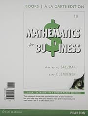 Tapa de Mathematics for Business, Books a la Carte Edition Plus NEW MyLab Math with Pearson eText -- Access Card Package