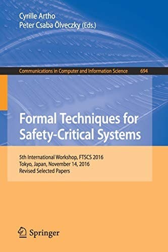 Tapa de Formal Techniques for Safety-Critical Systems