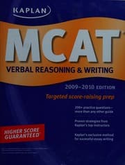 Tapa de MCAT verbal reasoning & writing