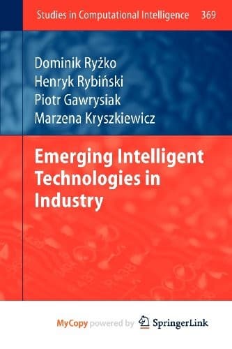Tapa de Emerging Intelligent Technologies in Industry