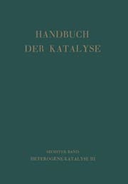 Tapa de Handbuch Der Katalyse : Sechster Band