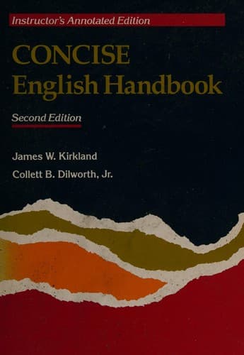 Tapa de Concise English handbook