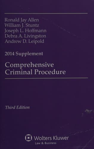 Tapa de Comprehensive criminal procedure