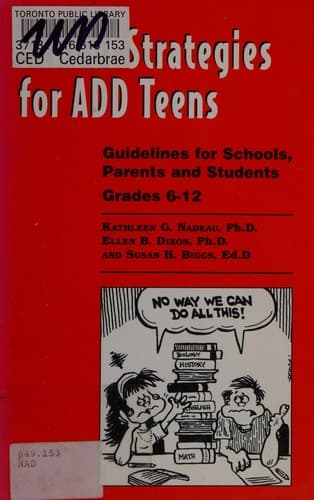 Tapa de School strategies for ADD teens