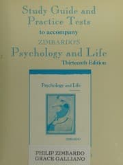 Tapa de Study guide and practice tests to accompany Zimbardo's Psychology and life, thirteenth edition