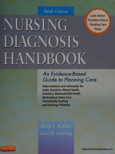 Tapa de Nursing diagnosis handbook