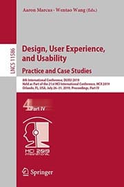 Tapa de Design, User Experience, and Usability. Practice and Case Studies