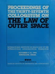 Tapa de Colloquium on Law Outer Space (Conference Proceeding Series)