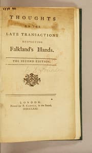 Tapa de Thoughts on the late transactions respecting Falkland's Islands