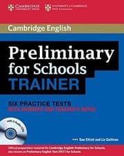 Tapa de Preliminary for Schools Trainer Six Practice Tests with Answers, Teacher's Notes