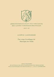 Tapa de Über einige Grundfragen der Philosophie der Politik