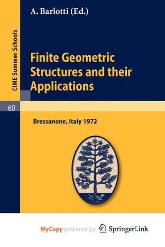 Tapa de Finite Geometric Structures and their Applications