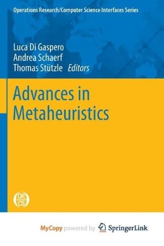 Tapa de Advances in Metaheuristics